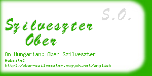 szilveszter ober business card